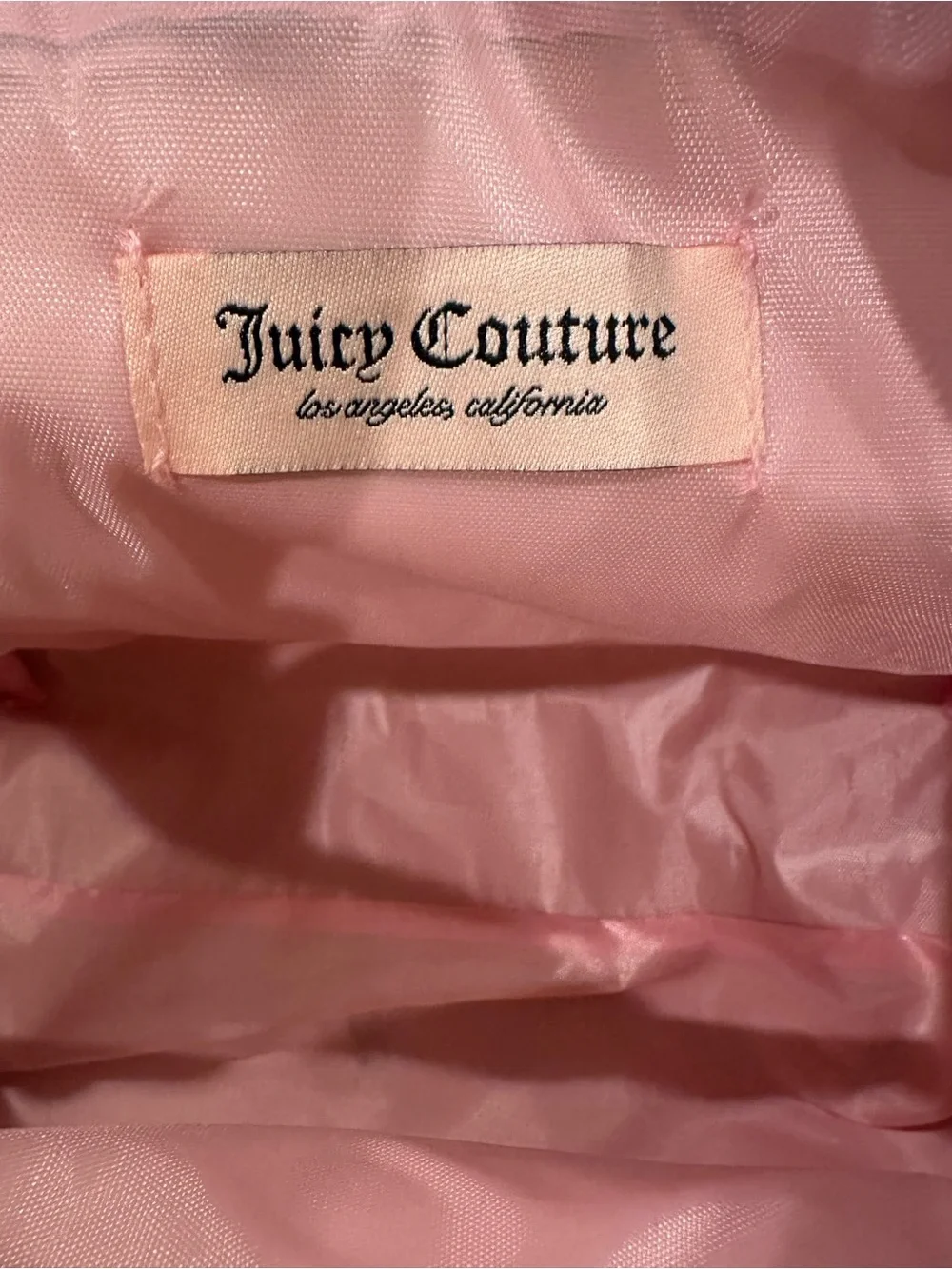 Juicy Couture Green Plush Cosmetic Pouch with Gold Logo